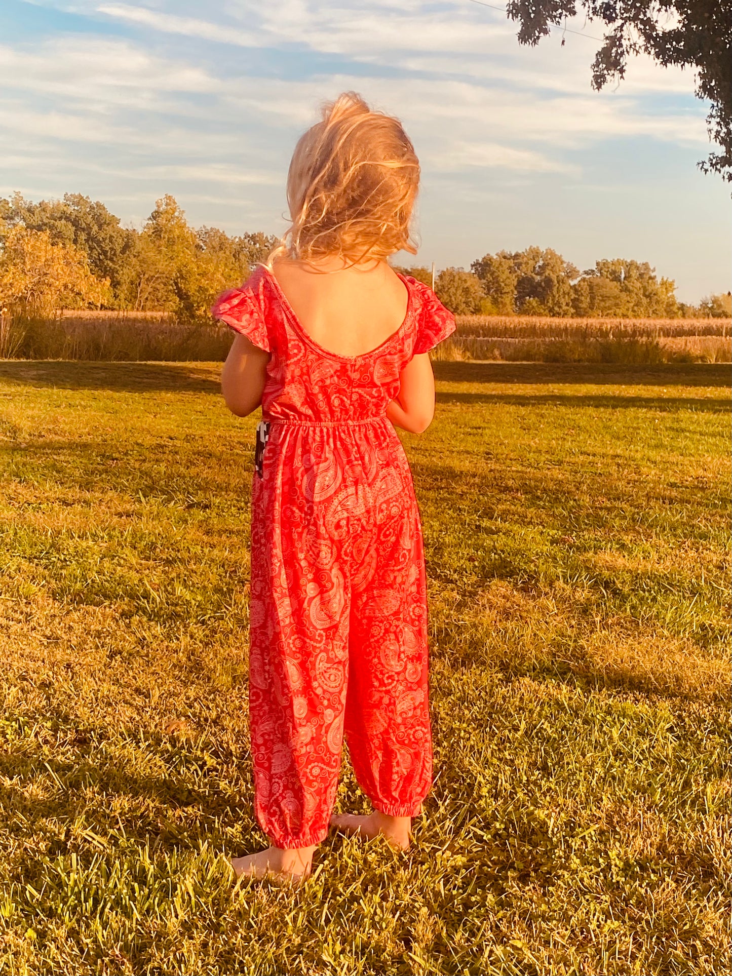 704 Red Bandana Jumpsuit