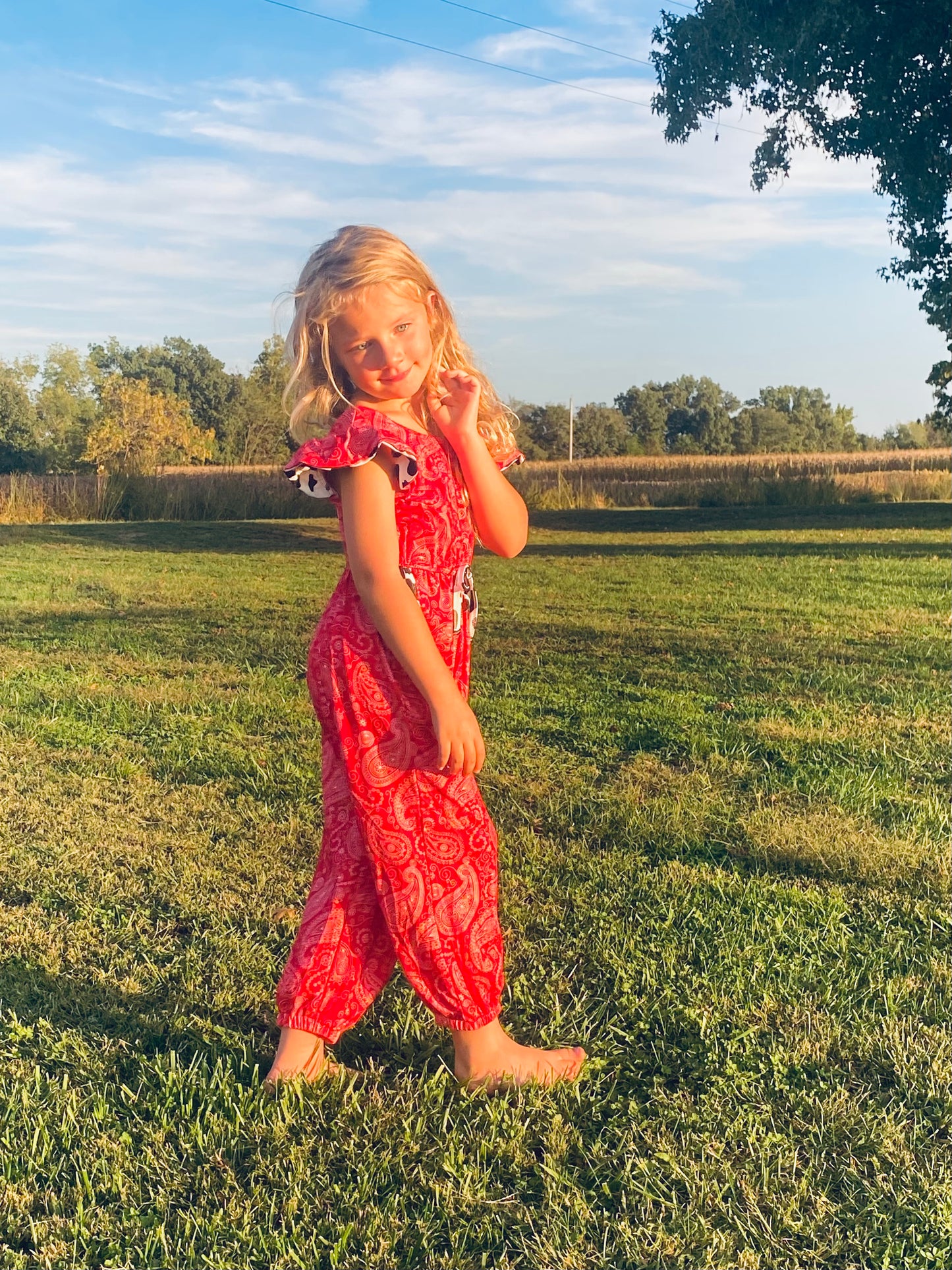 704 Red Bandana Jumpsuit