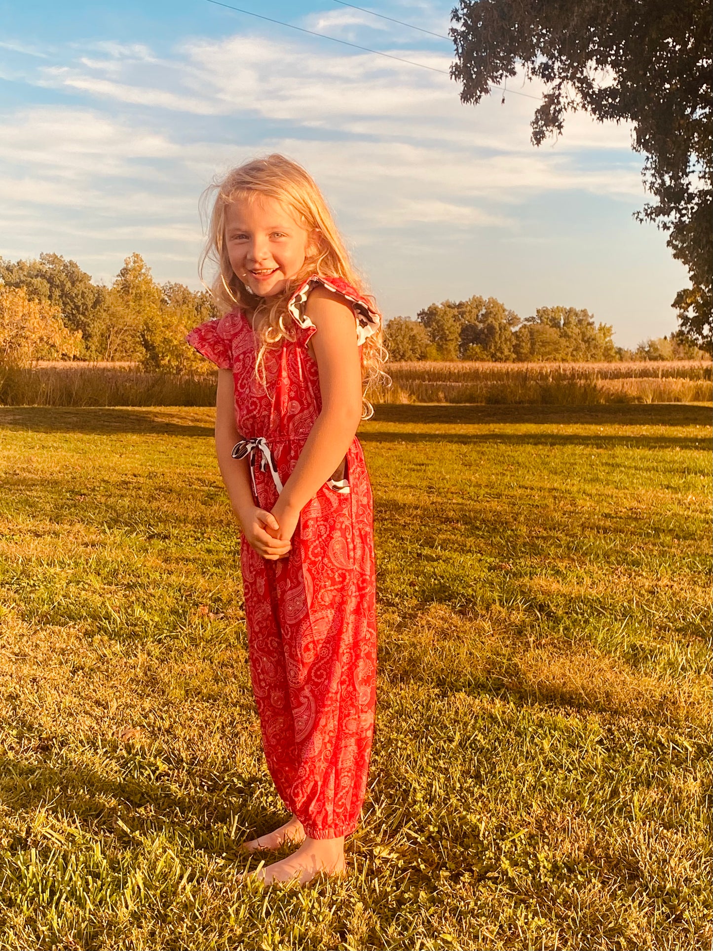 704 Red Bandana Jumpsuit