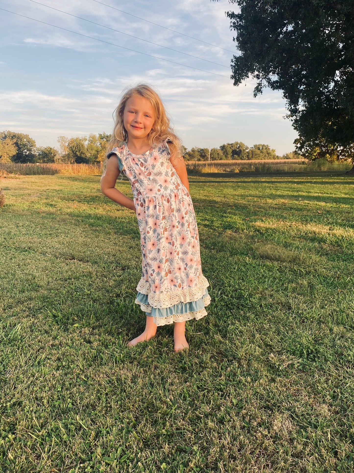 702 Pink Pinecone Maxi