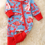 734 Red and Blue Western Onesie