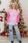 746 Christmas Pink Sequin Santa