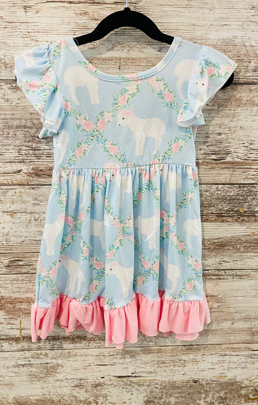 551 Light Blue Lamb Dress