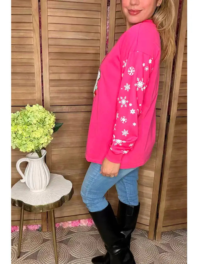 774 Ladies Christmas Santa Snowflake