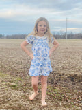 793 Azul Rabbit Smocked Dress