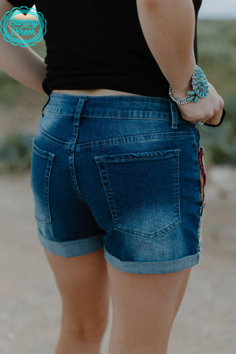 806 Patched Up Shorts- Leopard