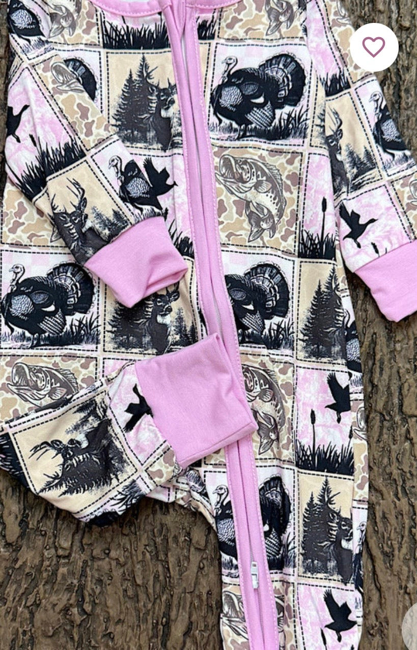 865 Hunting Season Patchwork Romper