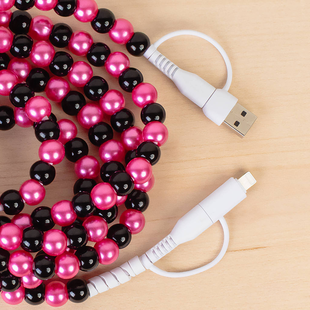 4-in-1 Extra Long Beaded Charging Cable 