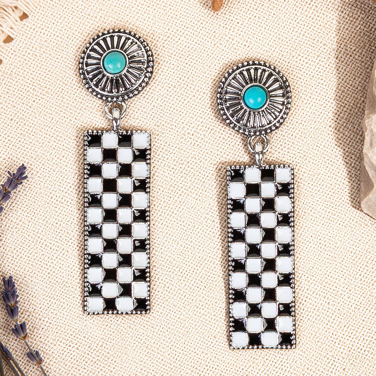 Checkered Earrings