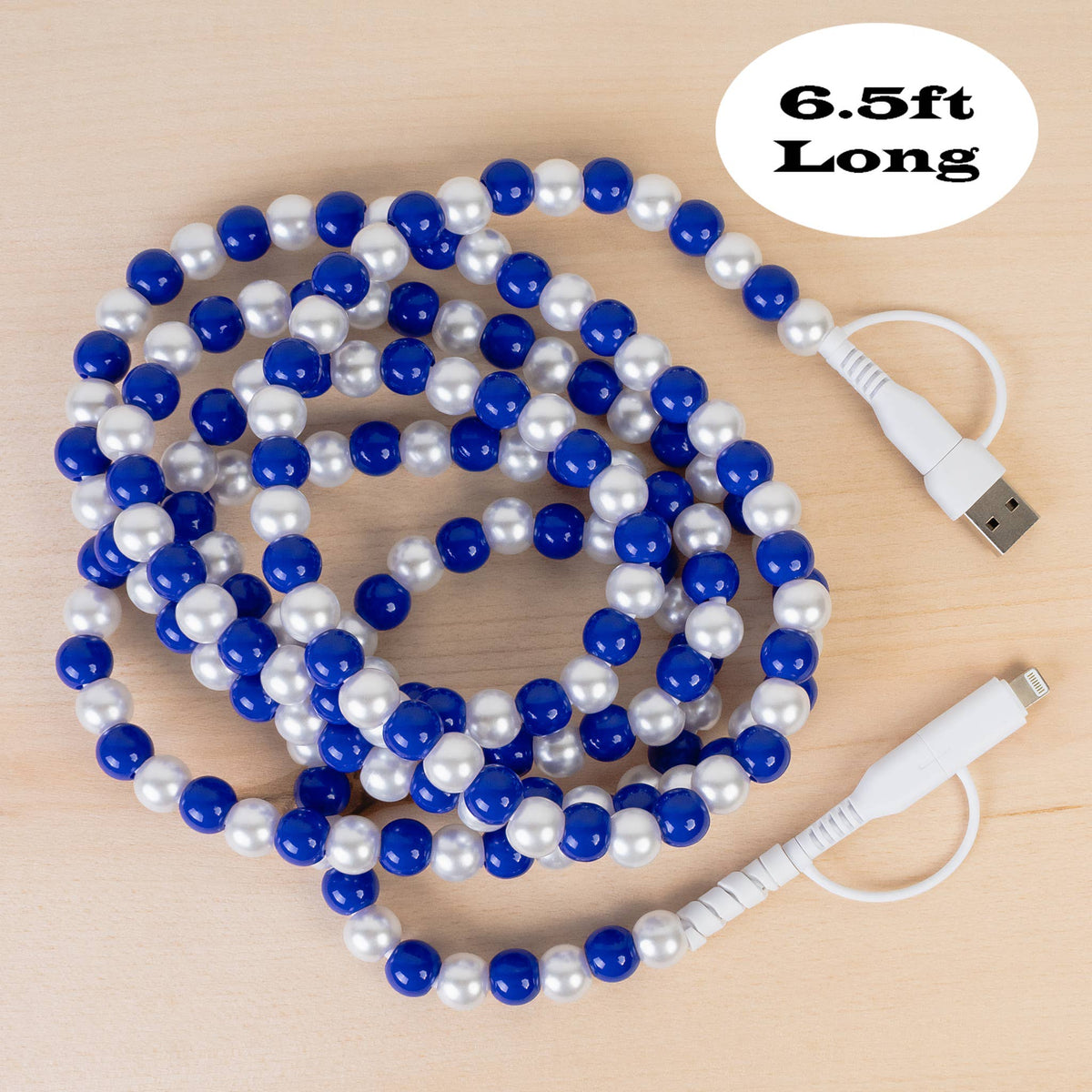4-in-1 Extra Long Beaded Charging Cable